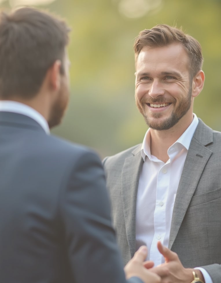 two business men making a deal